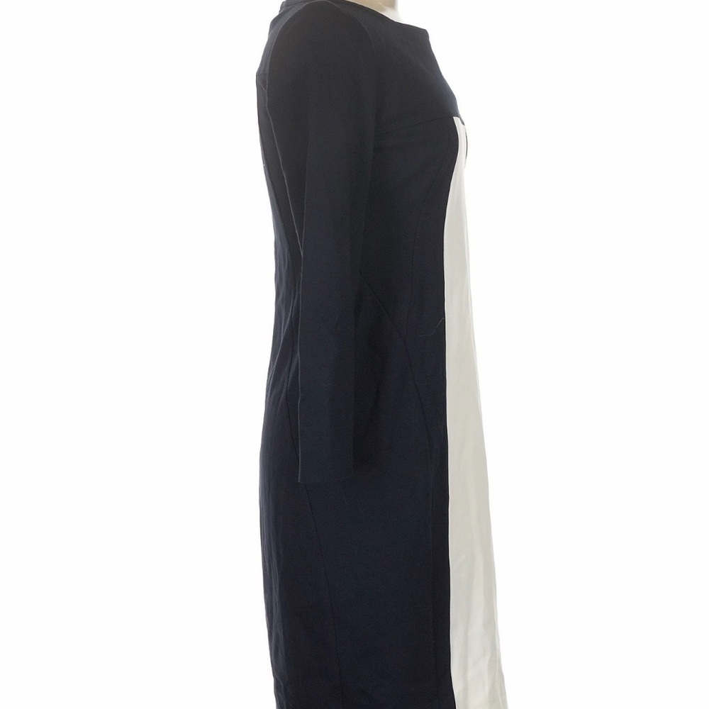 Akris Punto Navy & Ivory Colorblock Sheath Dress Minimalist Tailored US 6 - Picture 5 of 12